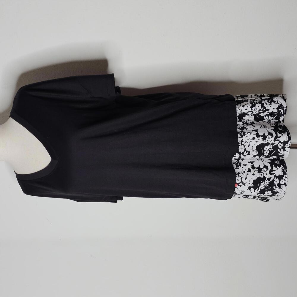 NWOT Cuddl Duds Women's Black/White Floral 2 Piece Set-Pajamas/Shorts Size Small - Picture 2 of 5